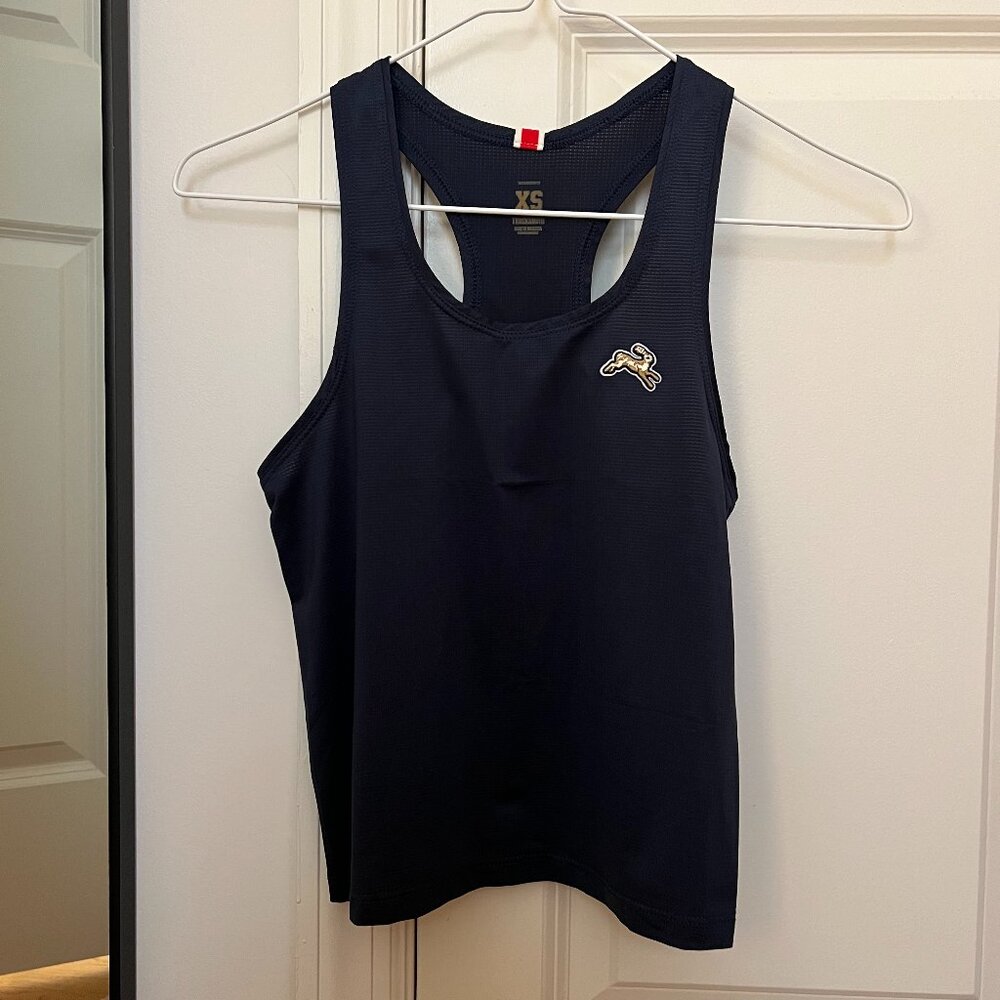Tracksmith Twilight Crop Tank - Navy
